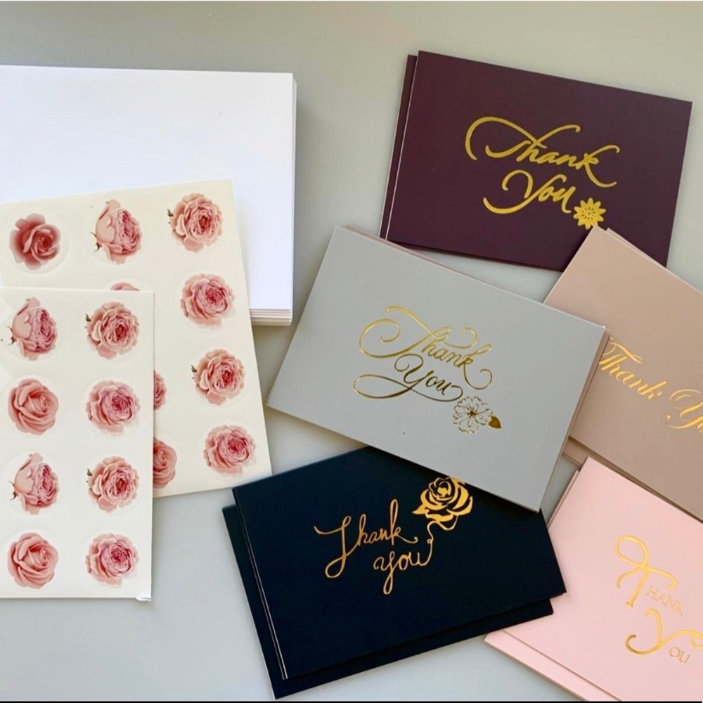 Beautiful elegant thank you cards set of 22